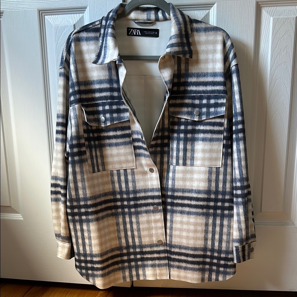 Zara Checkered Button-Up Shirt